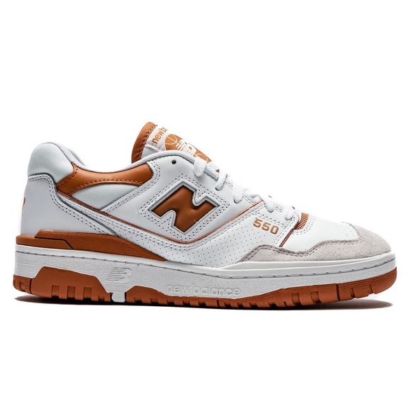 New Balance 550 Trainers White/Burnt Orange size 10 Y2K - Picture 1 of 7